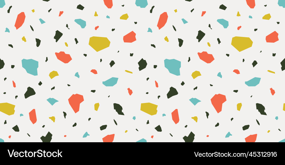 Terrazzo seamless patterns Royalty Free Vector Image
