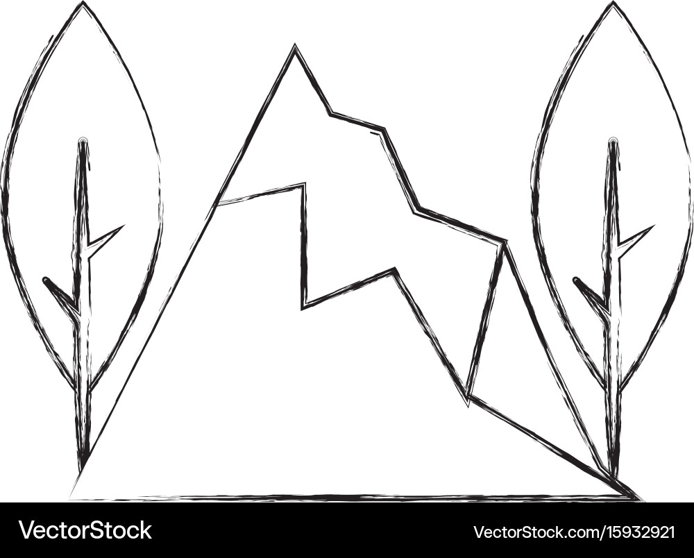 Big mountains isolated icon Royalty Free Vector Image