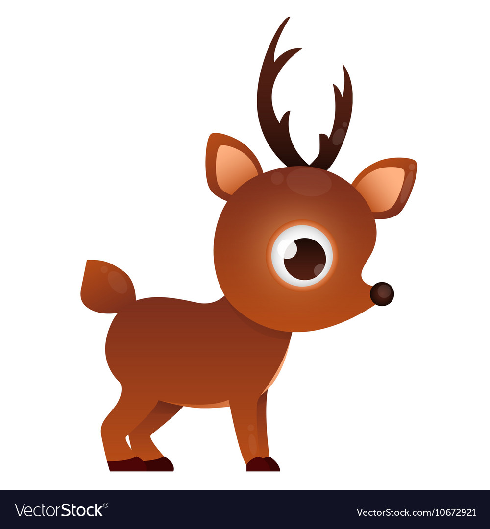 Deer on a white background Royalty Free Vector Image