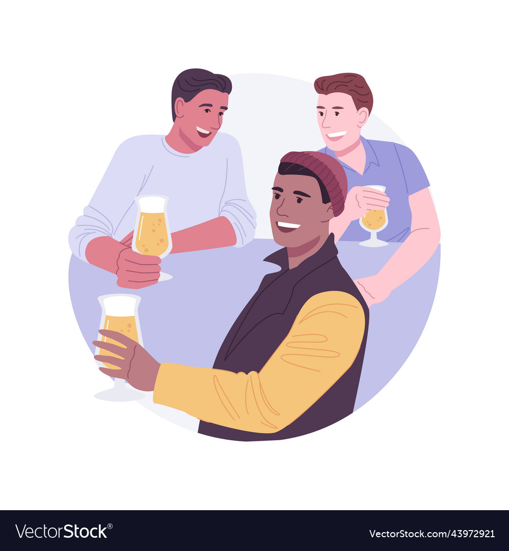 Going to a pub isolated cartoon Royalty Free Vector Image