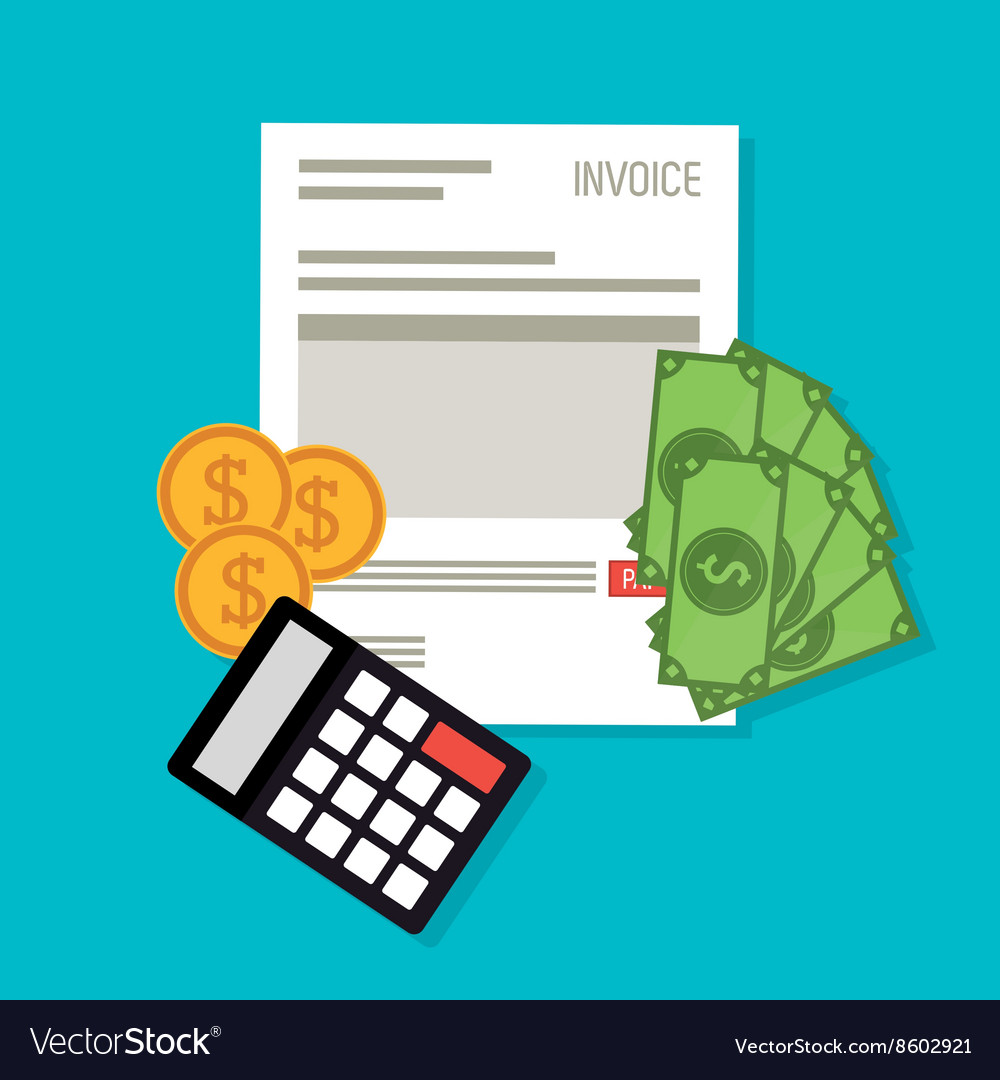 Invoice design business icon finance concept Vector Image