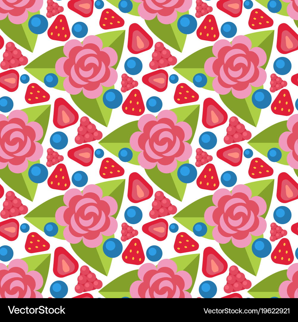 Nature flower seamless pattern Royalty Free Vector Image
