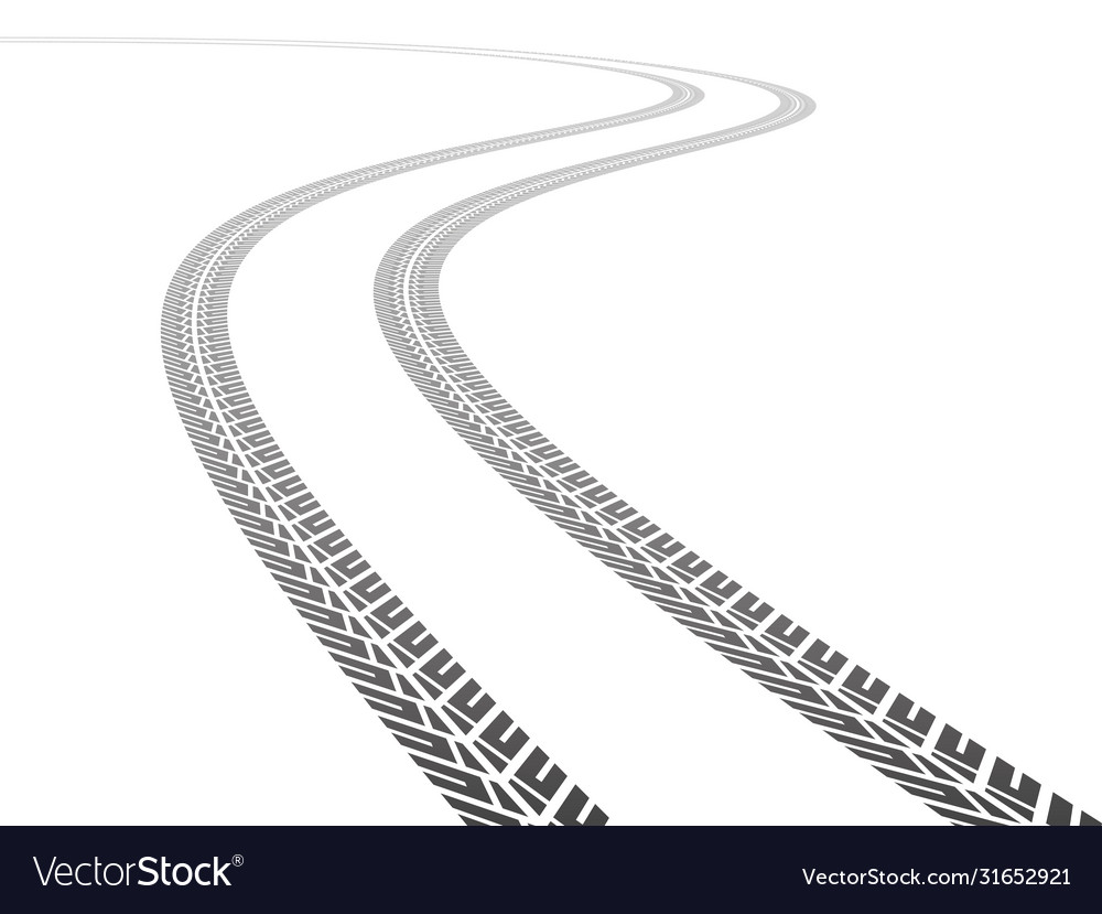 Vehicle tire tracks Royalty Free Vector Image - VectorStock