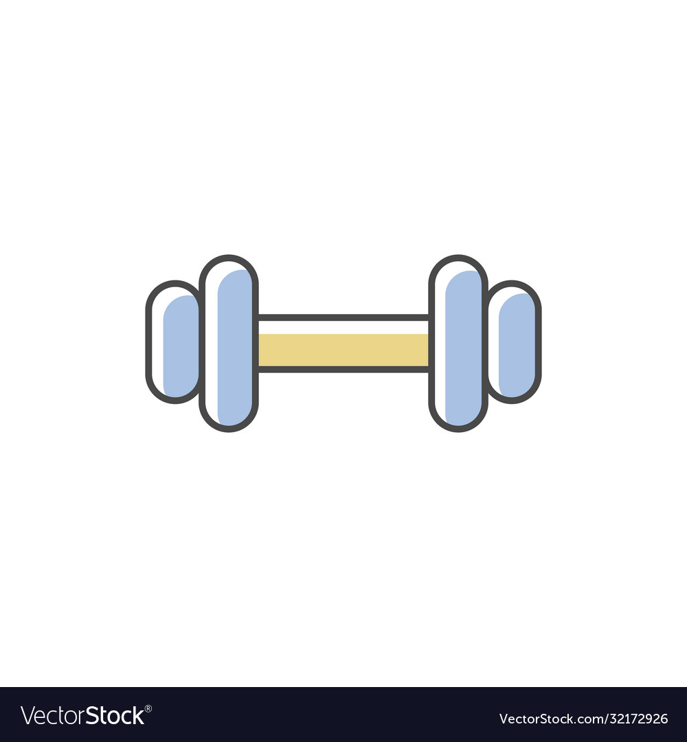 Barbell rgb color icon