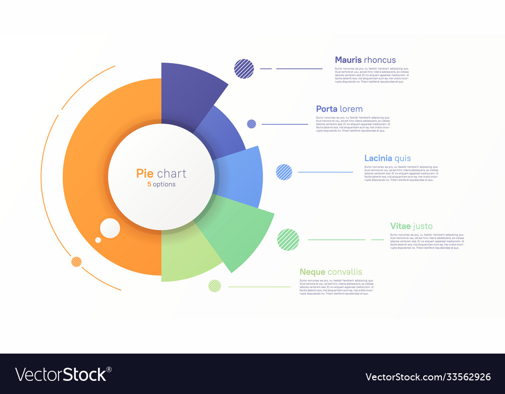Circle chart design modern template Royalty Free Vector