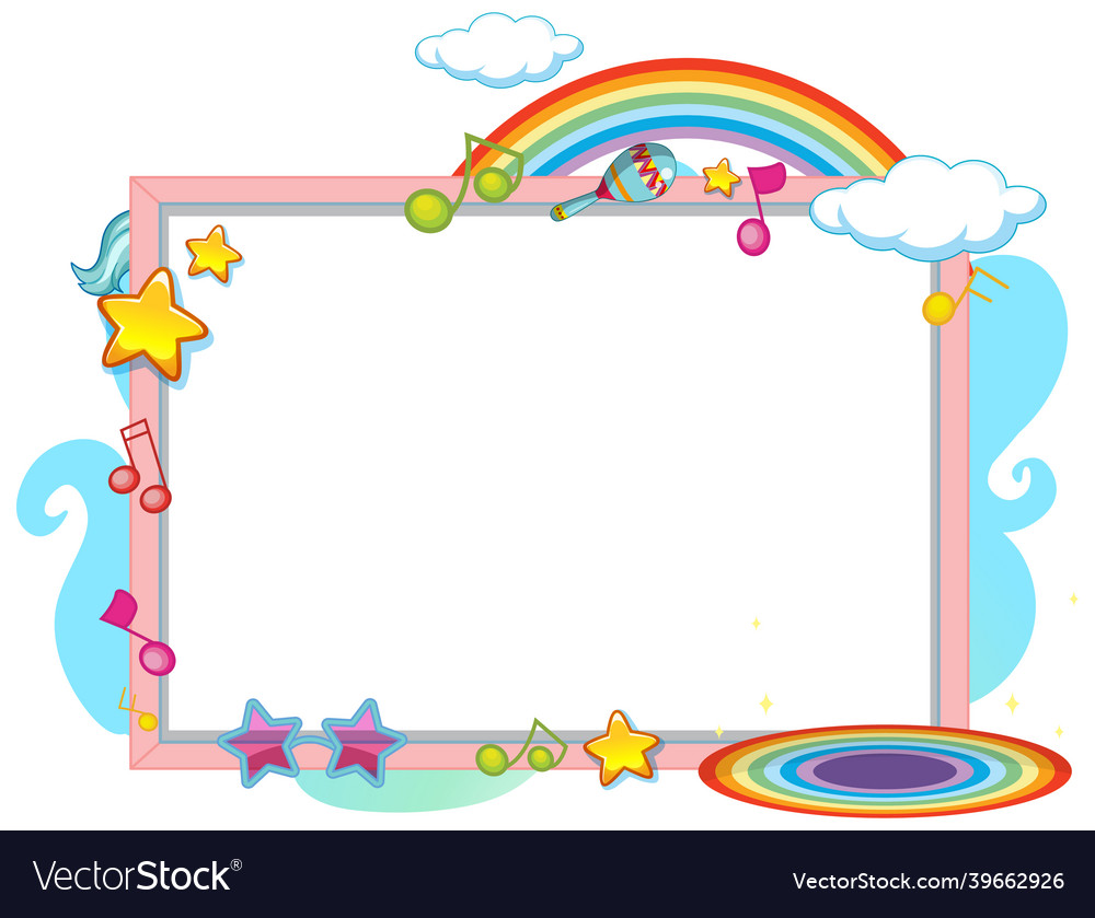 Cute unicorn cartoon character with fantasy Vector Image