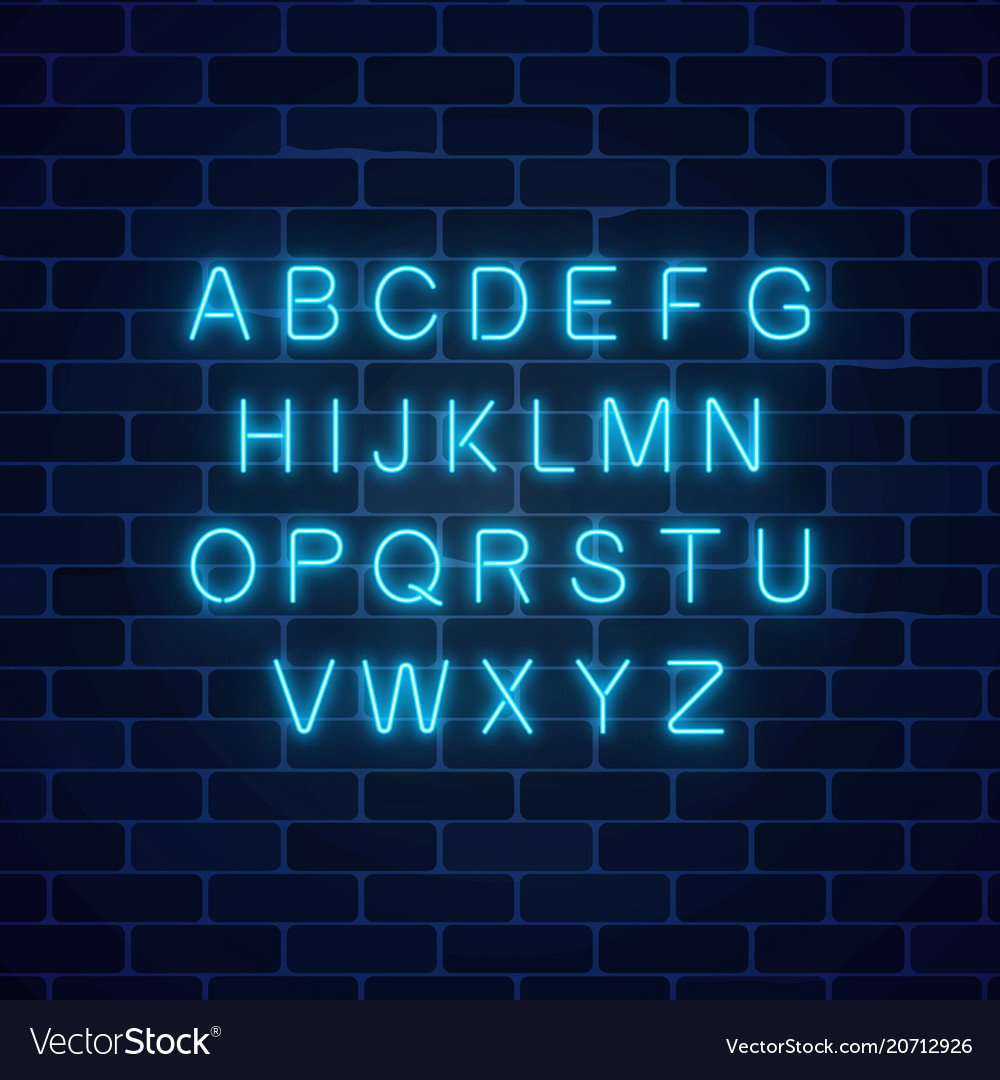 Vector Alphabet As Blue Light Blue Bold Shadow Alphabet Typography ...