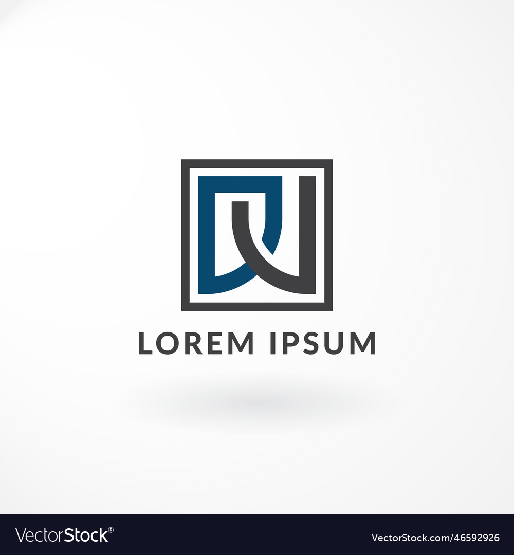 Lettermark design is combination letter d and v Vector Image