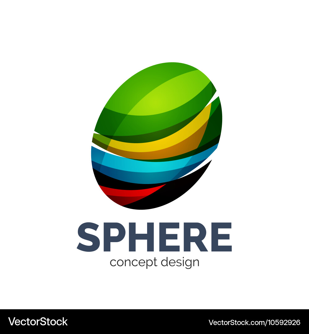 Sphere abstract logo template Royalty Free Vector Image