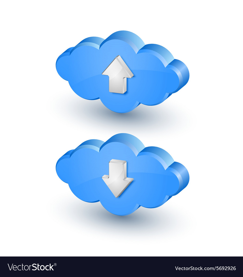 Up and down clouds Royalty Free Vector Image - VectorStock