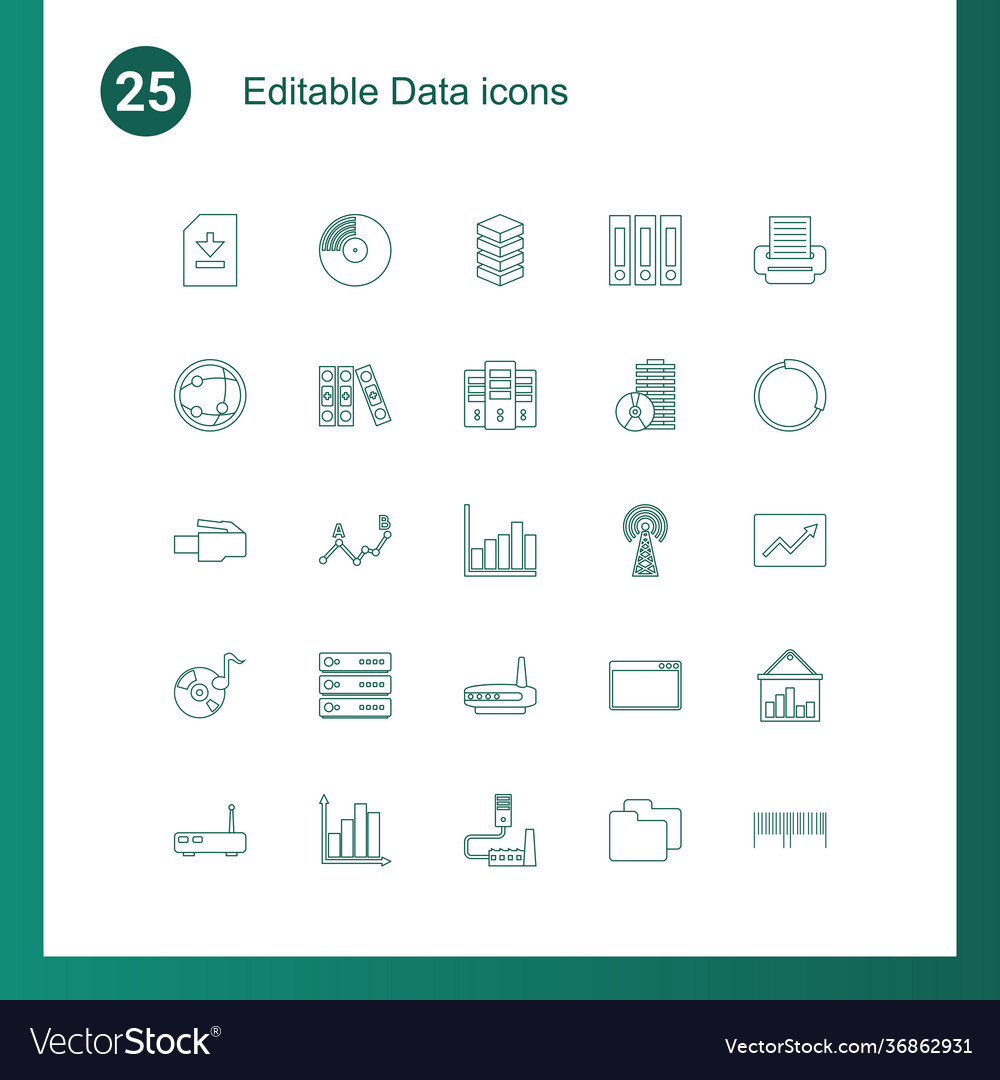 25 data icons