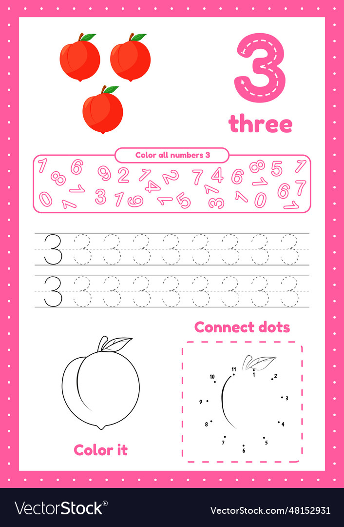 Educational worksheet for kids Royalty Free Vector Image