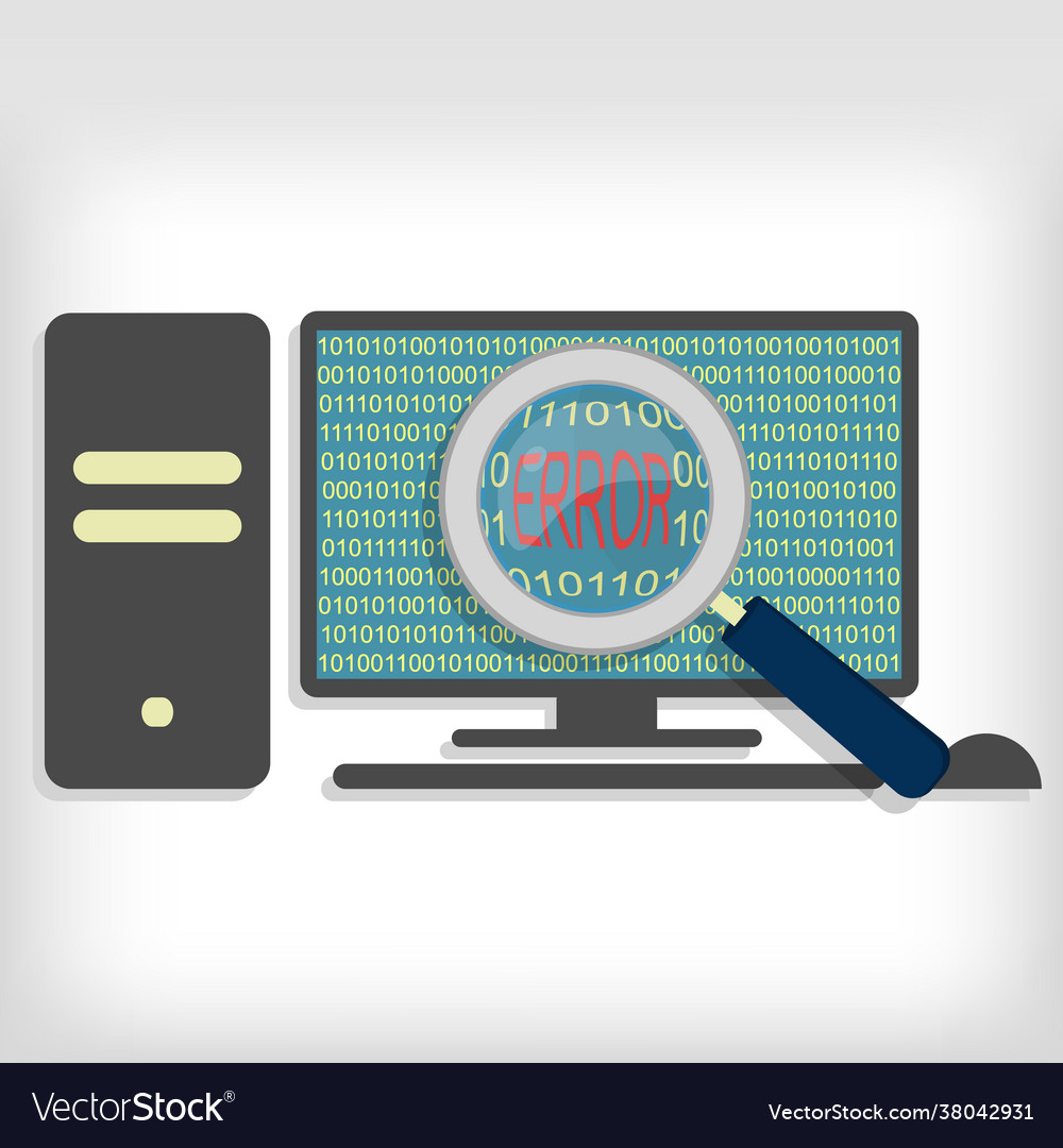 Pc error code Royalty Free Vector Image - VectorStock