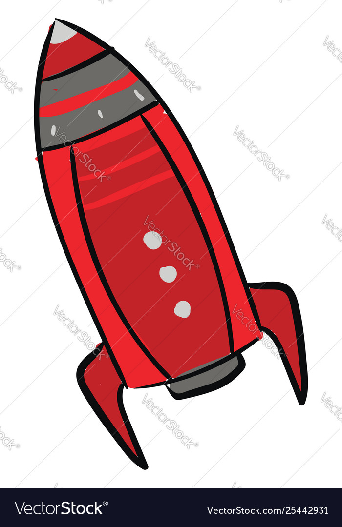 Red rocket or color Royalty Free Vector Image - VectorStock