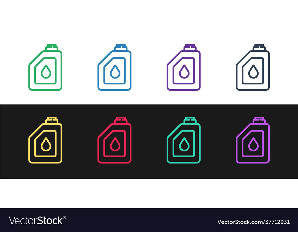 Linie Kanister für Motormaschine Öl Ikone