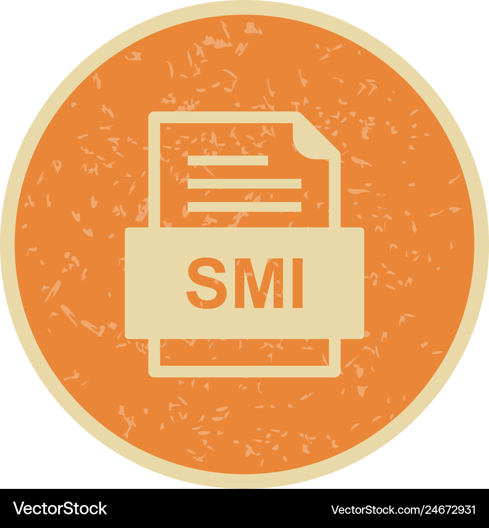 Smi file document icon Royalty Free Vector Image