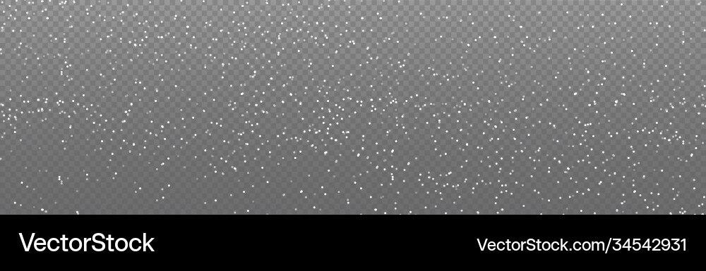 White falling snow on transparent background Vector Image