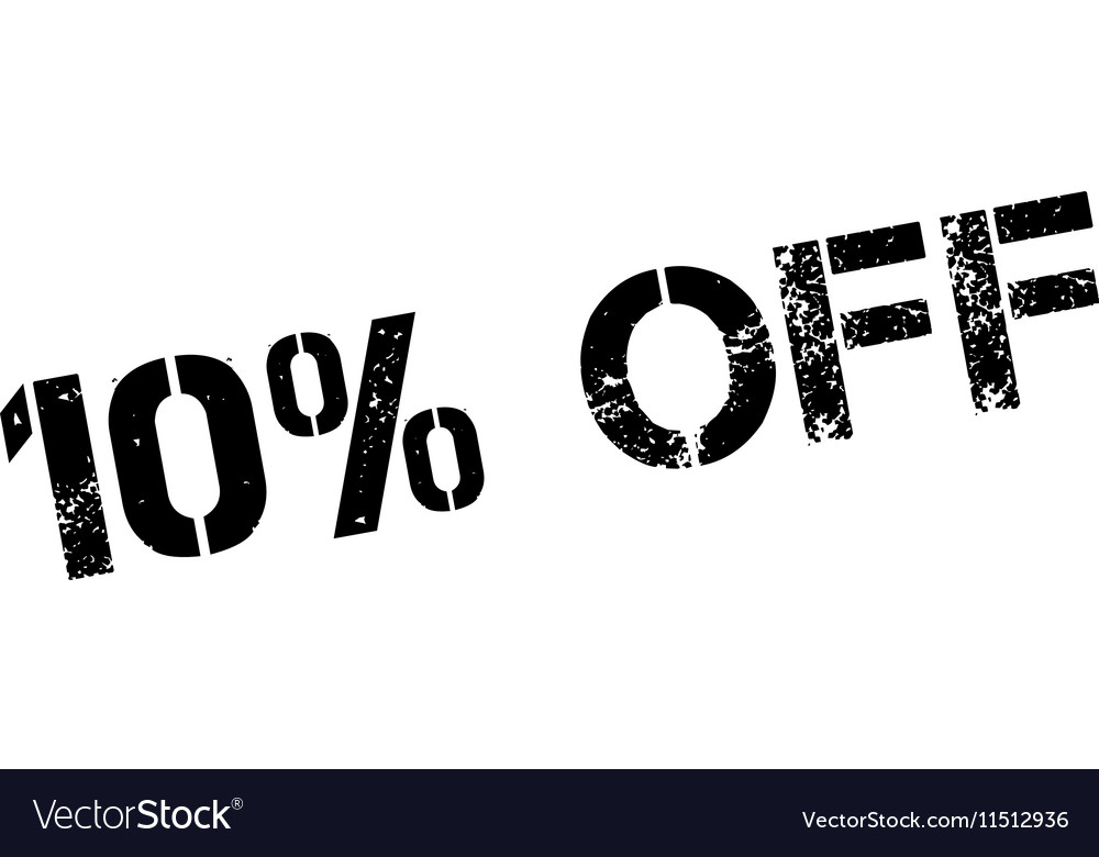 10 percent off rubber stamp