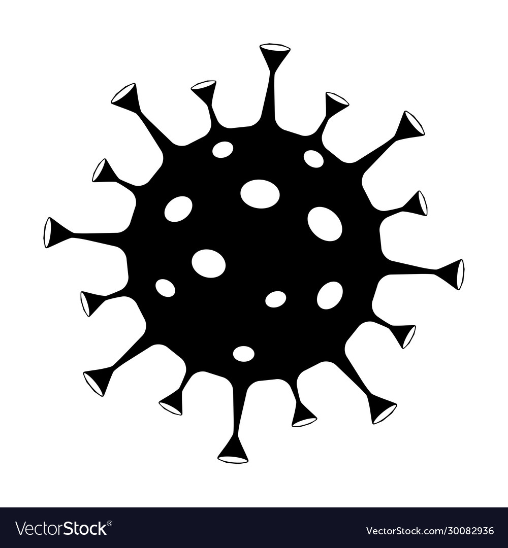 Coronavirus 2019-ncov corona virus icon black on Vector Image