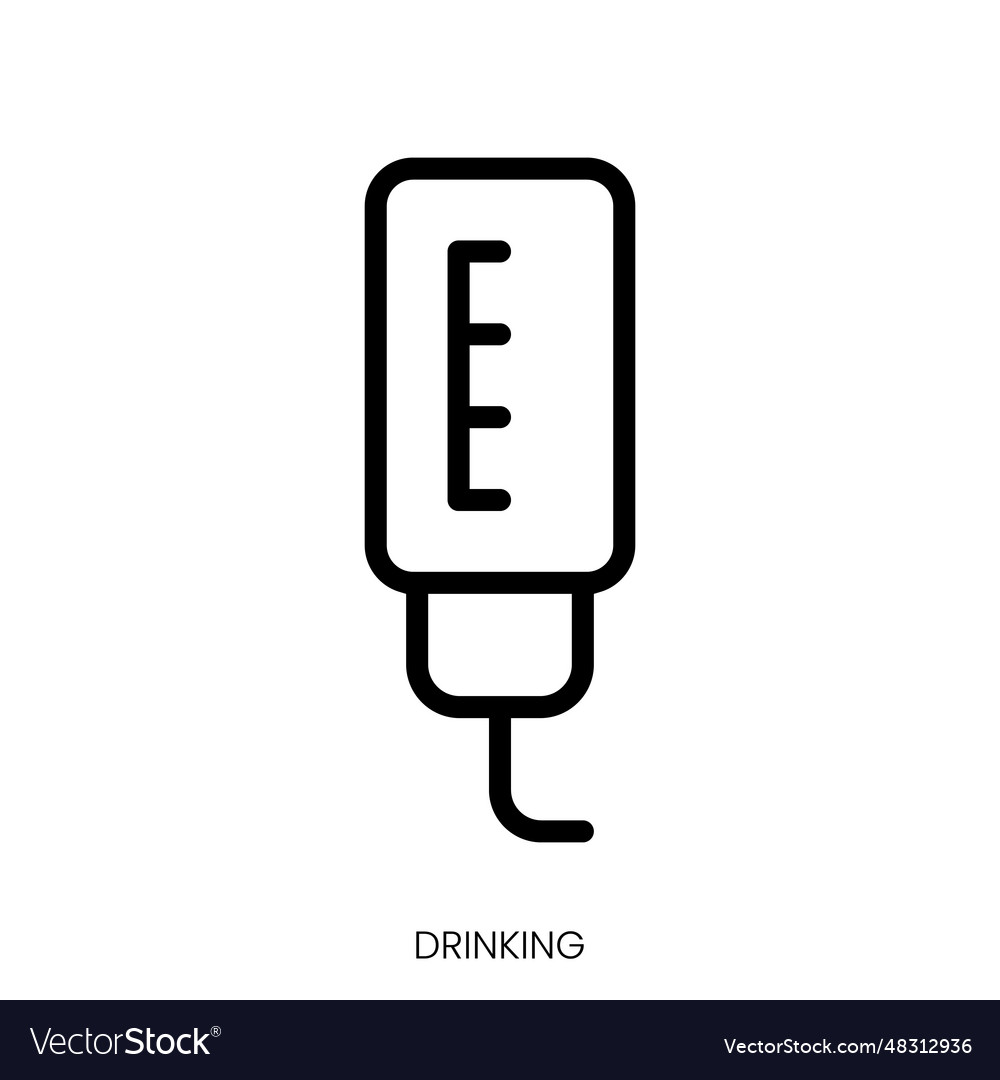 Drinking icon line art style design isolated