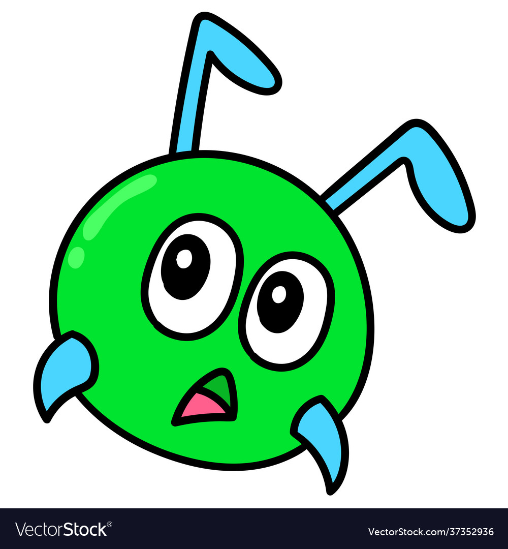 Emoticon an ant head with a gawk in surprise Vector Image Emoticon an ant head with a gawk in surprise Vector Image