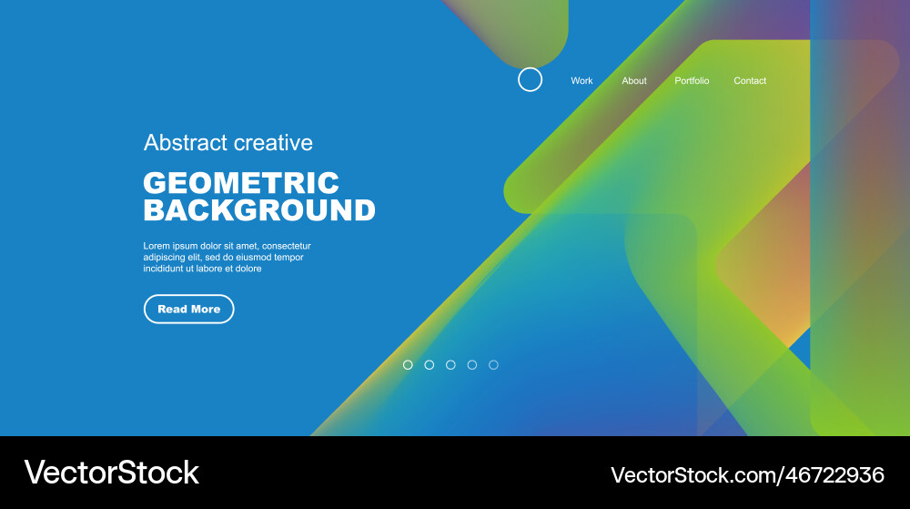 Fluid gradient triangles landing page background Vector Image