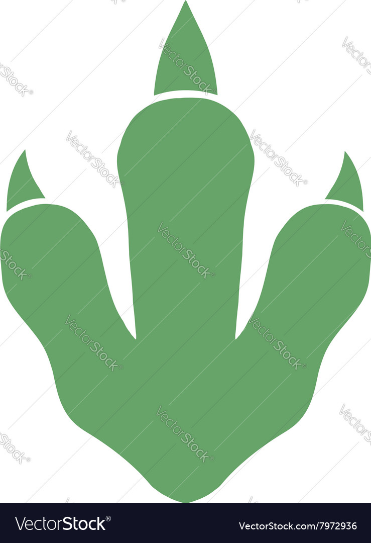 Raptor dinosaur paw print logo