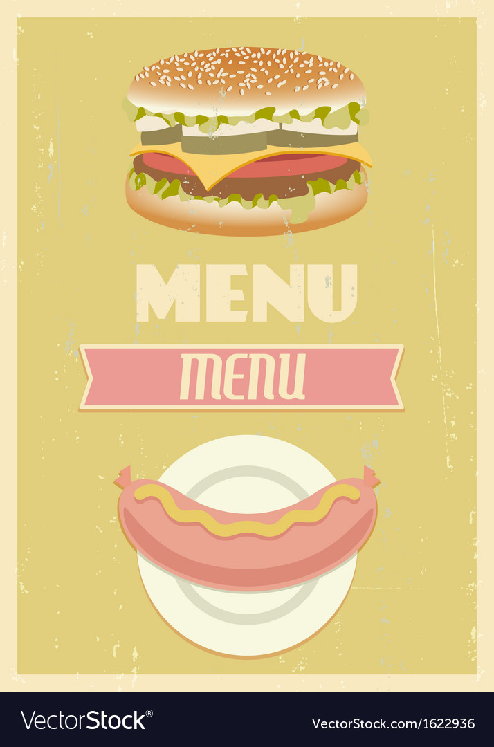 Retro menu set Royalty Free Vector Image - VectorStock