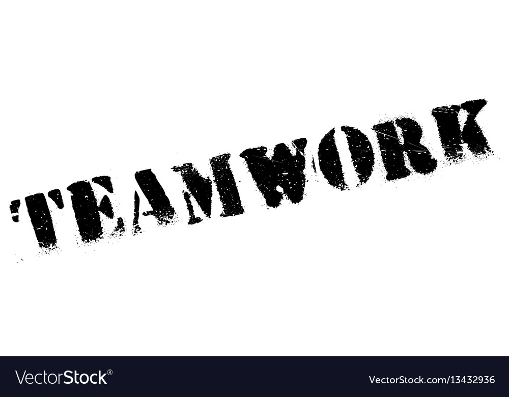 Teamwork rubber stamp