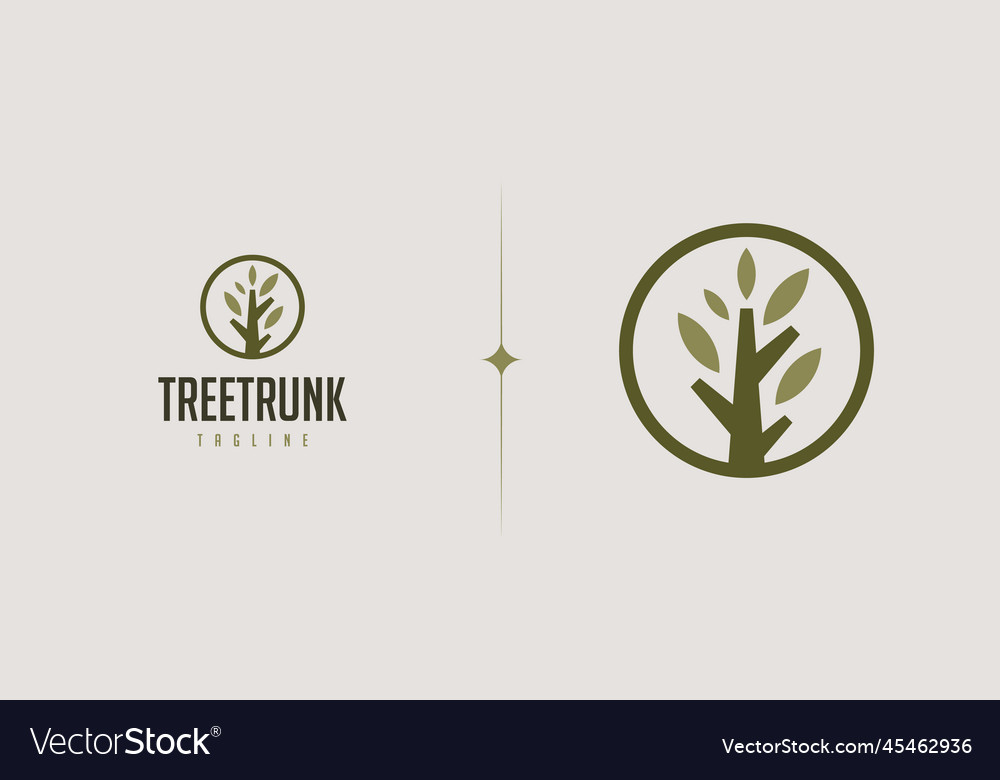 Tree trunk logo template universal creative Vector Image