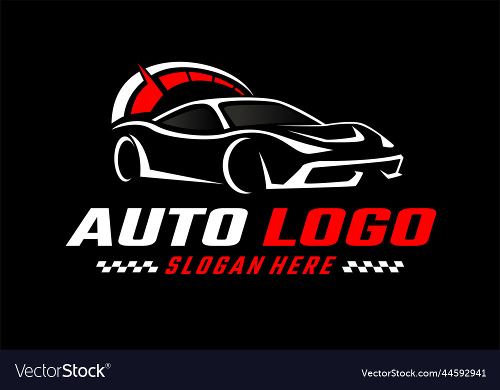 Automotive speed car logo Royalty Free Vector Image