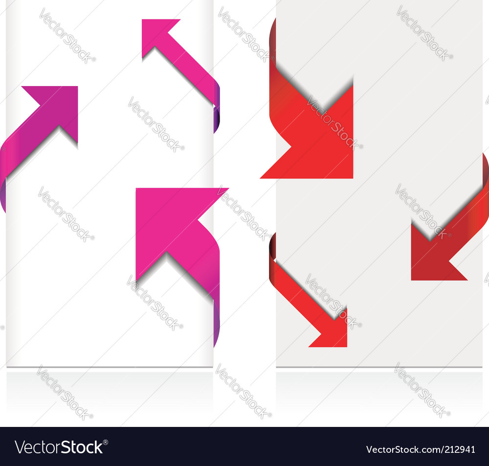 Corner Arrow Set Royalty Free Vector Image Vectorstock