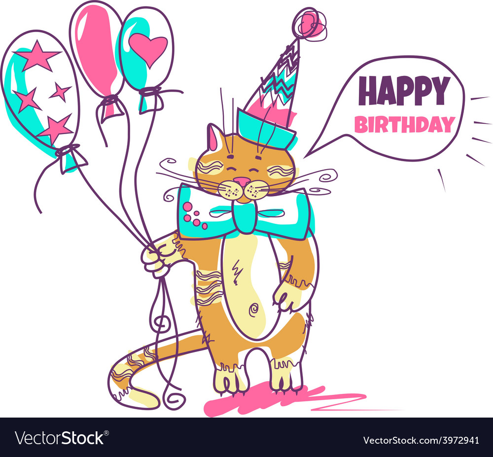 Orange cat Royalty Free Vector Image - VectorStock