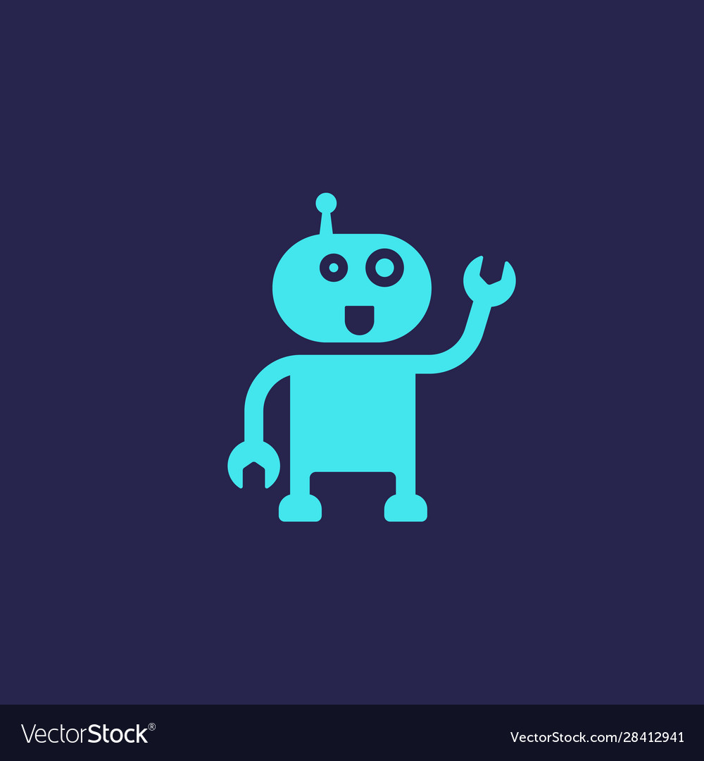 Robot assistant icon Royalty Free Vector Image