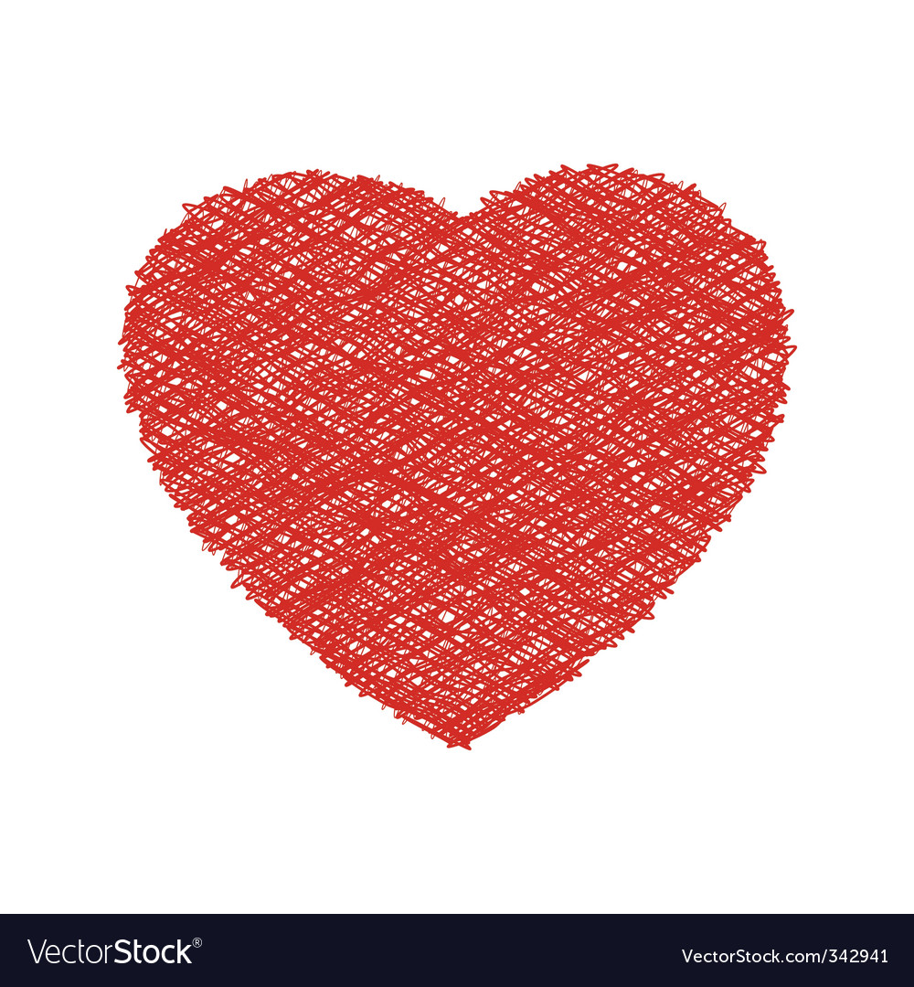 Weaving red heart Royalty Free Vector Image - VectorStock