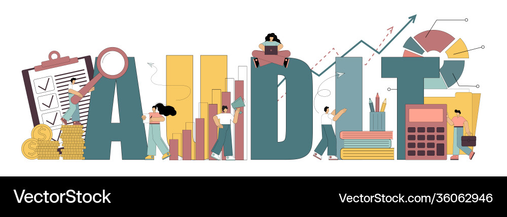 Audit concept Royalty Free Vector Image - VectorStock