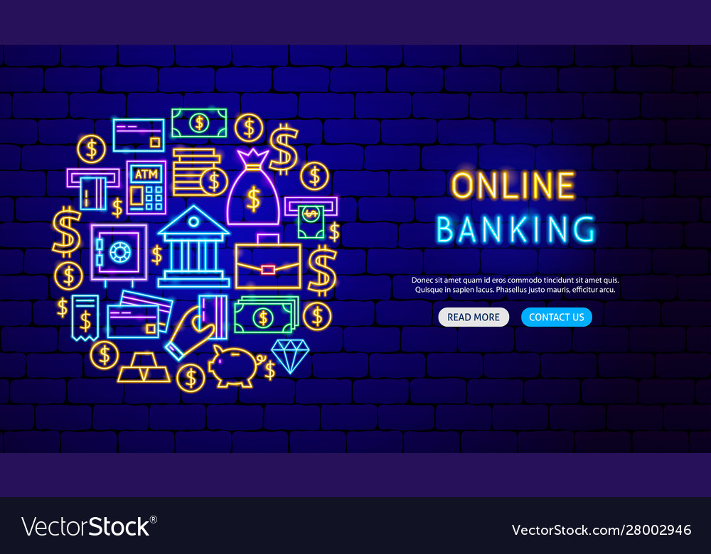 Banking neon banner design