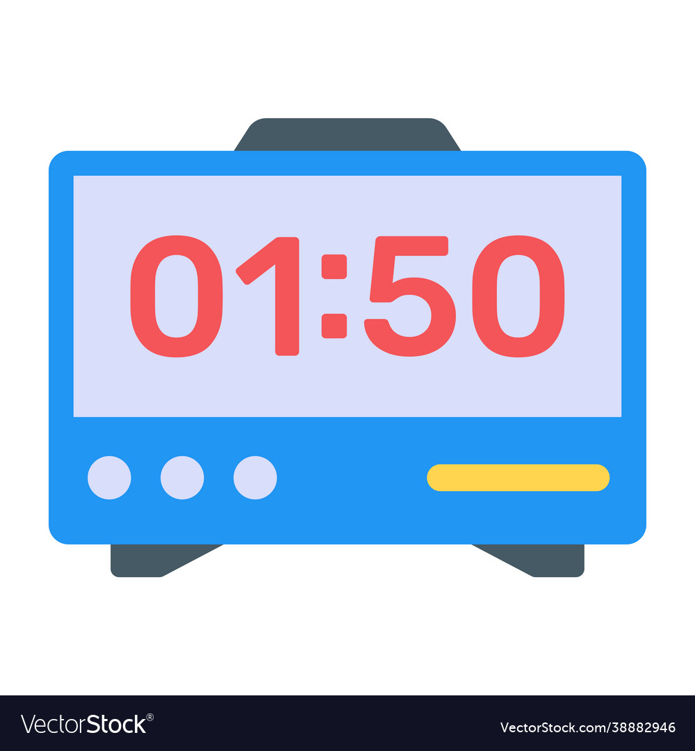 Digital alarm clock Royalty Free Vector Image - VectorStock