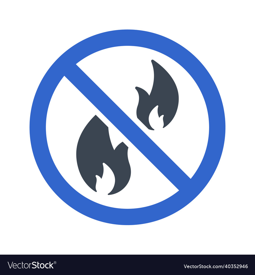 Fire restriction icon Royalty Free Vector Image