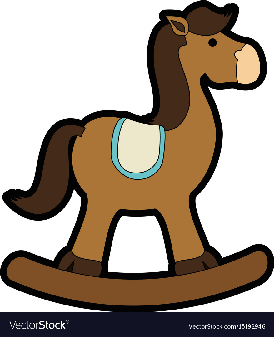 Horse rocking toy Royalty Free Vector Image - VectorStock