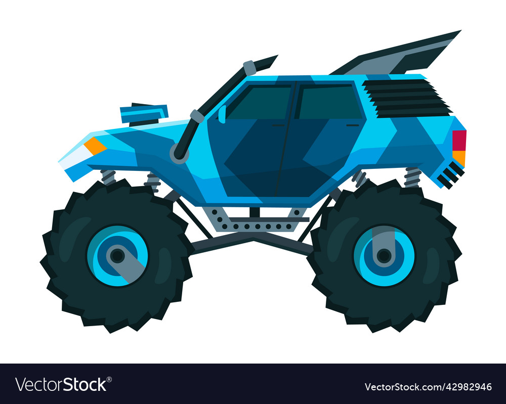 Monster Truck Bright Colorful Cartoon Auto Big Wheels Heavy Car Stock  Vector by ©Designer_things 587169284