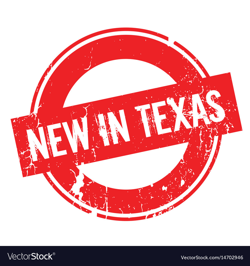 Neu in texas gummi stempel