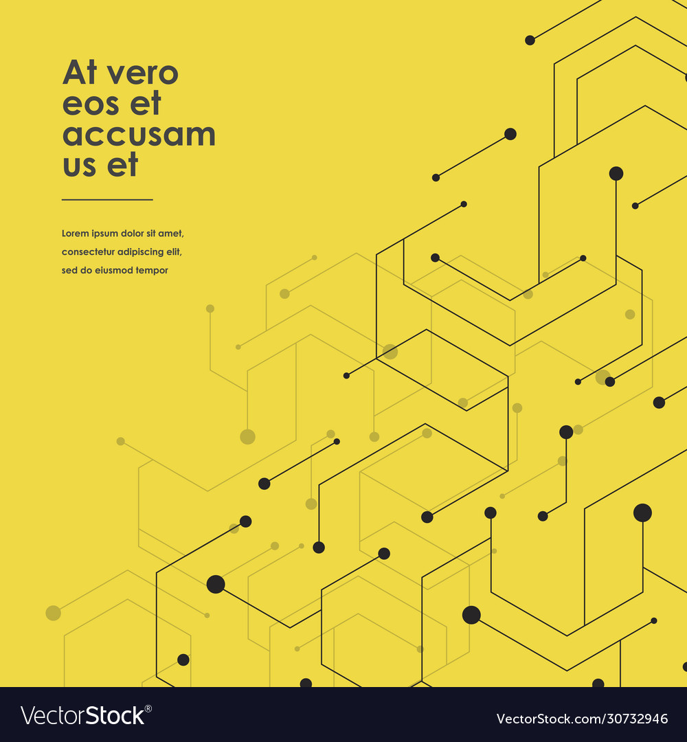 Science network pattern connecting lines and dots Vector Image