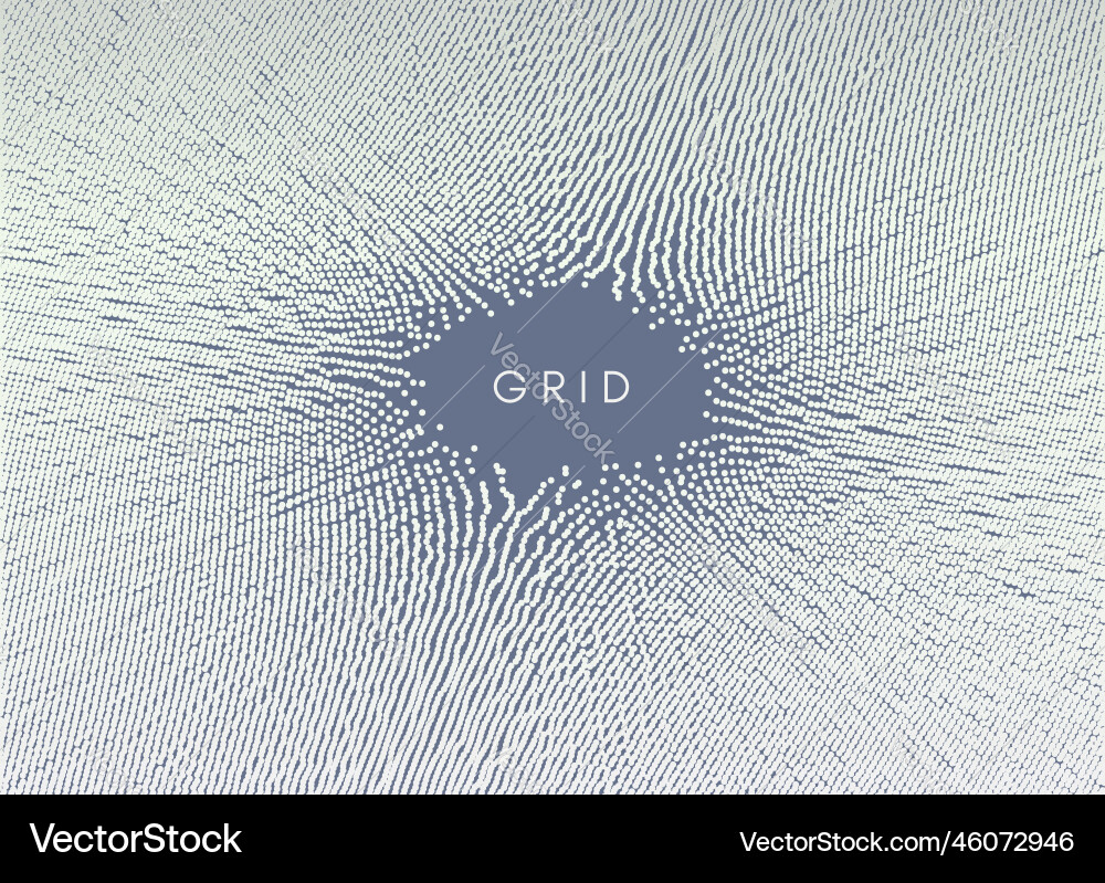 Small particles strive out of center array with Vector Image