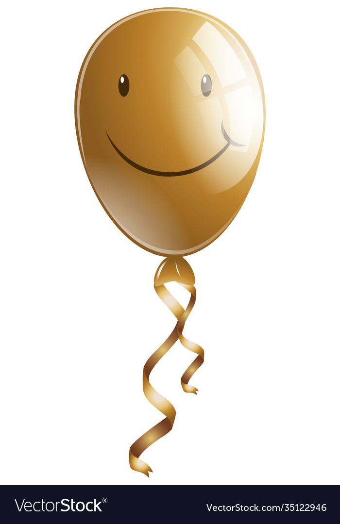 Smiley balloon face on white background Royalty Free Vector