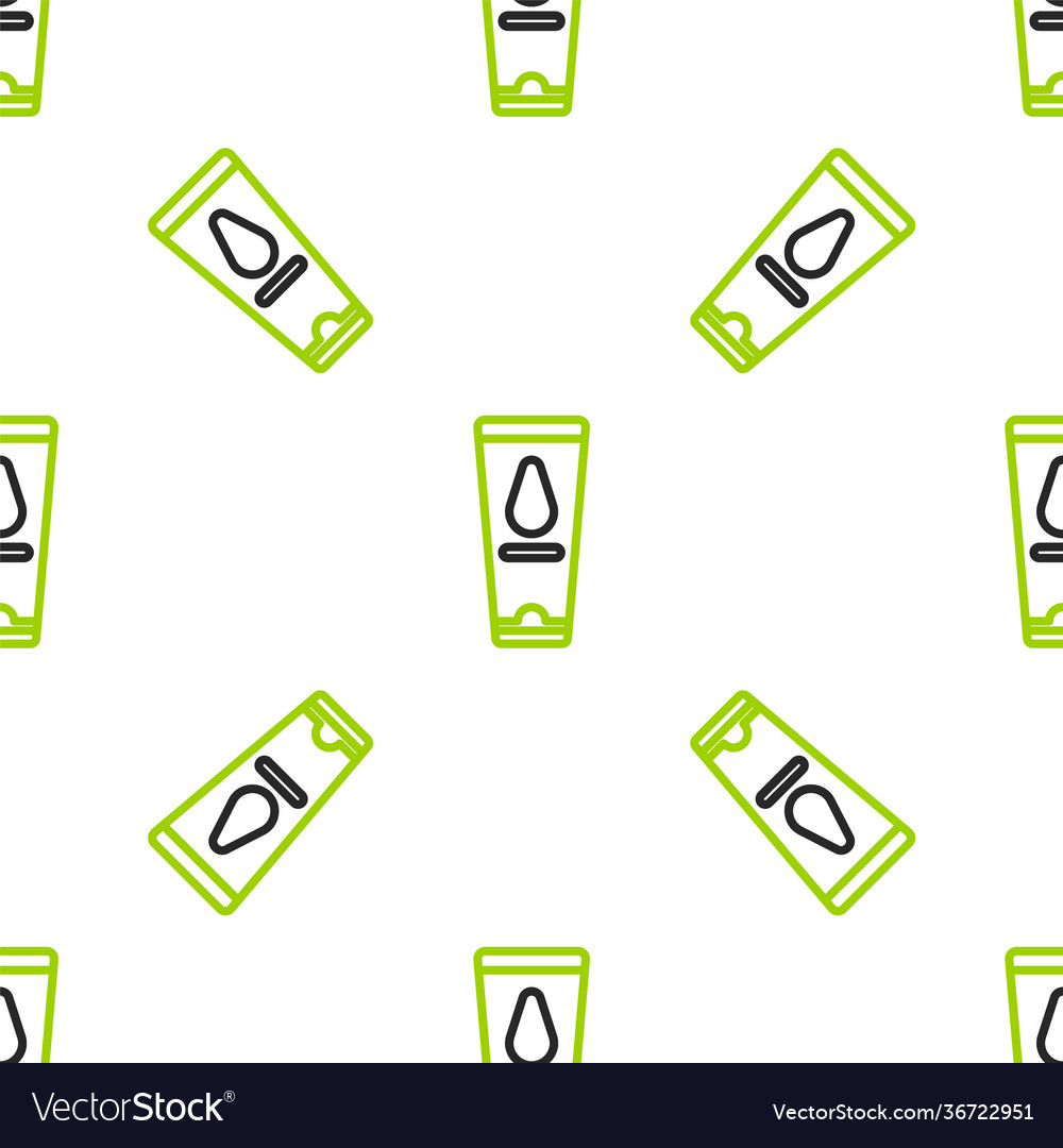 Line personal lubricant icon isolated seamless