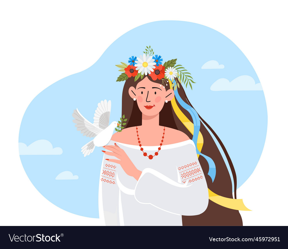 National ukrainian wreath Royalty Free Vector Image