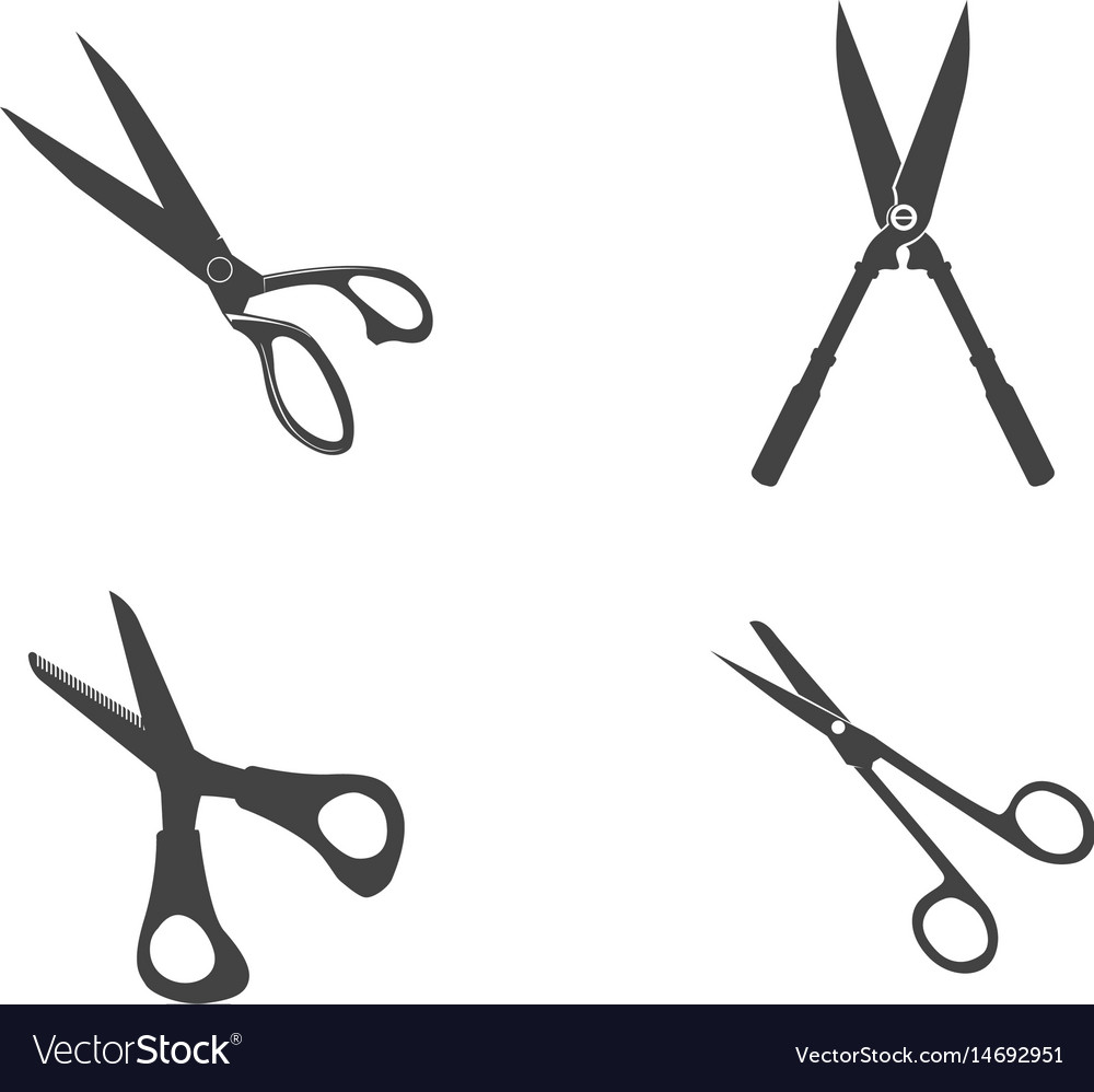 scissors logo icon template
