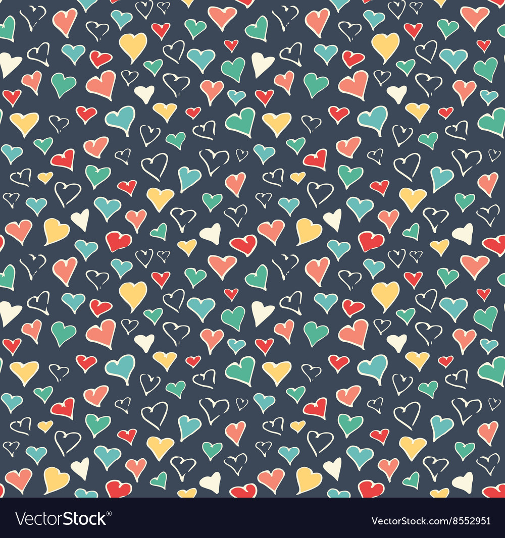 Seamless festive love abstract pattern with hand Vector Image