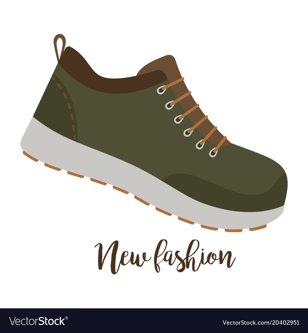 Shoes with text new fashion Royalty Free Vector Image